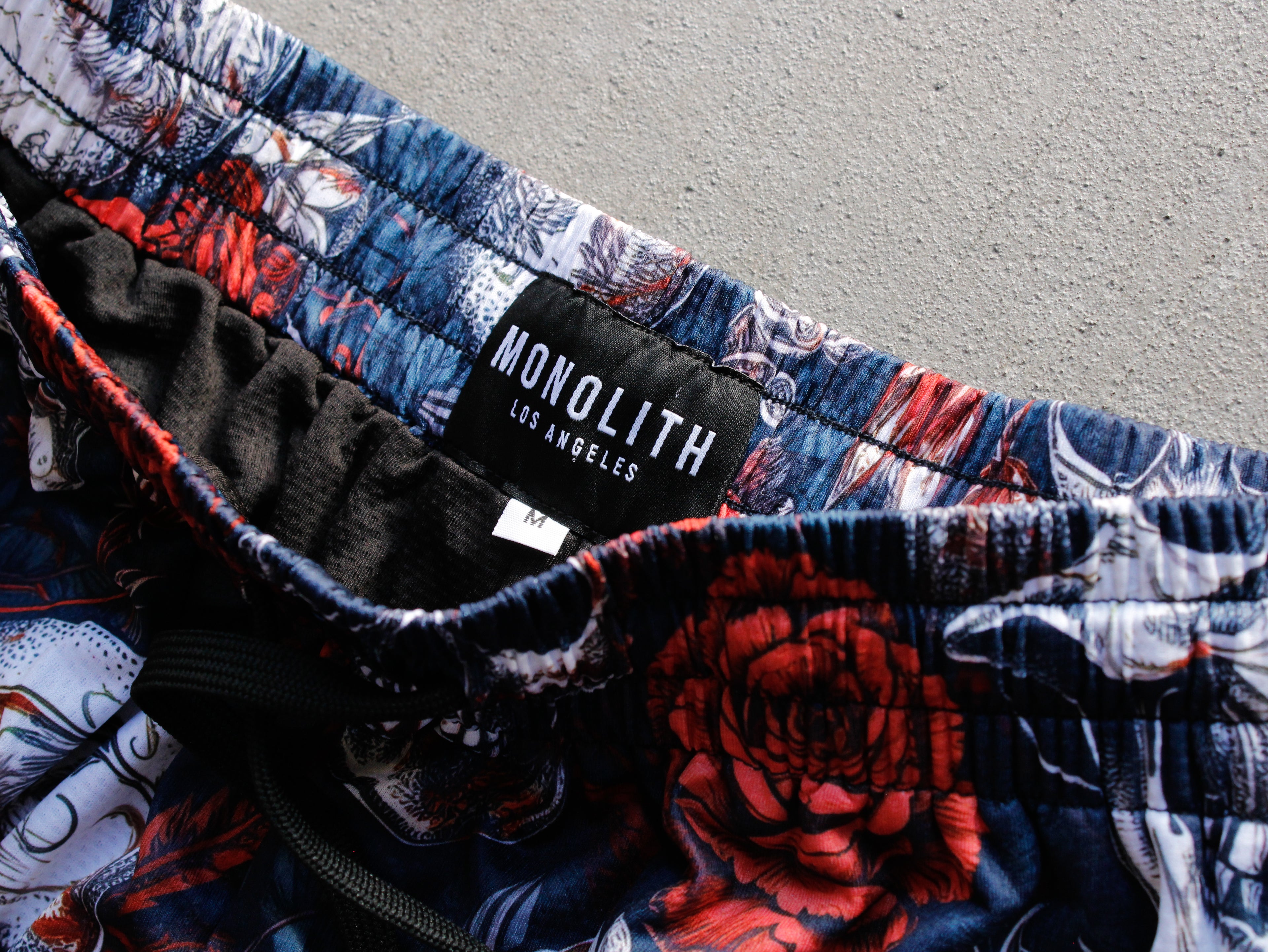 Skull Bloom Dual-Layer Mesh Shorts