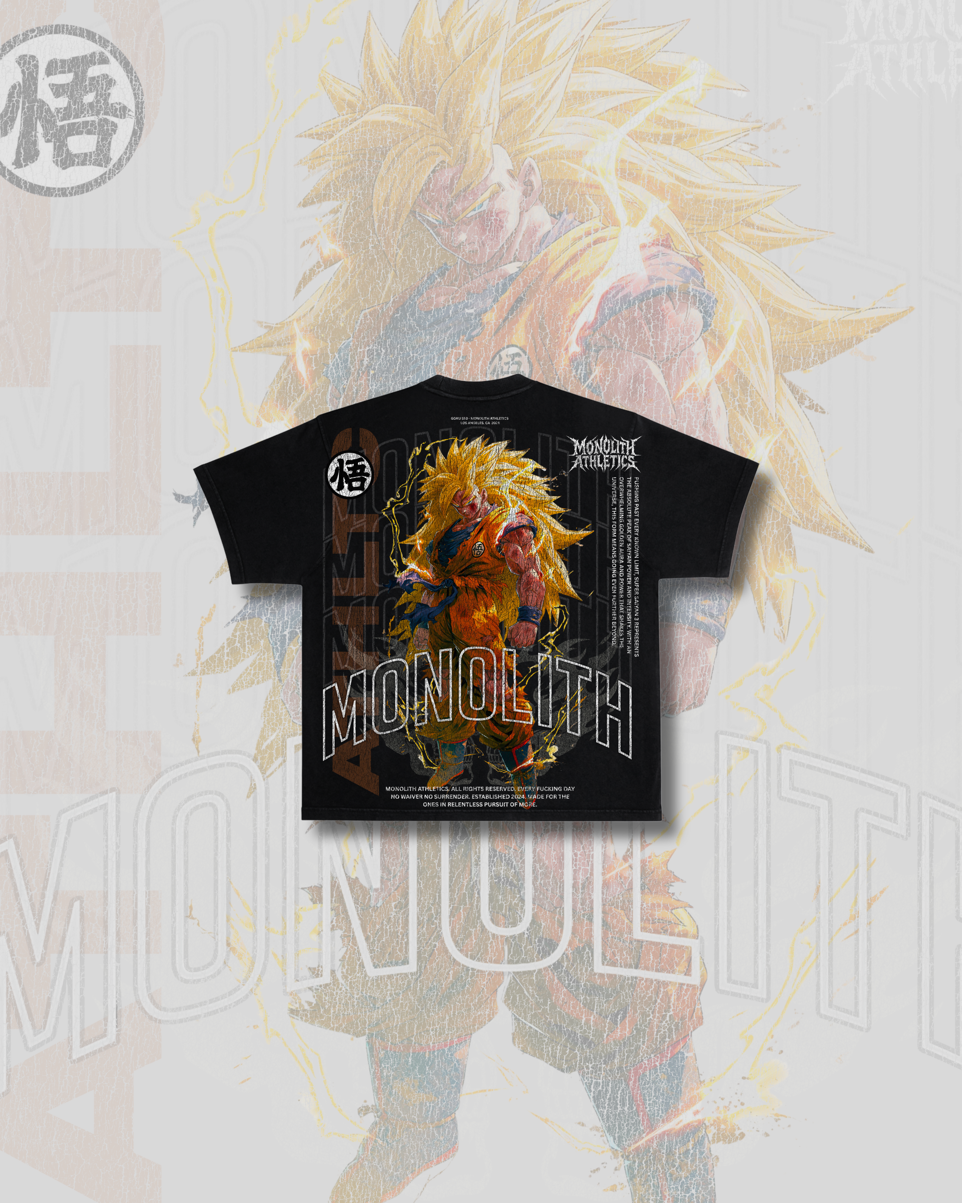 Goku SSJ3 Heavyweight Oversized Tee