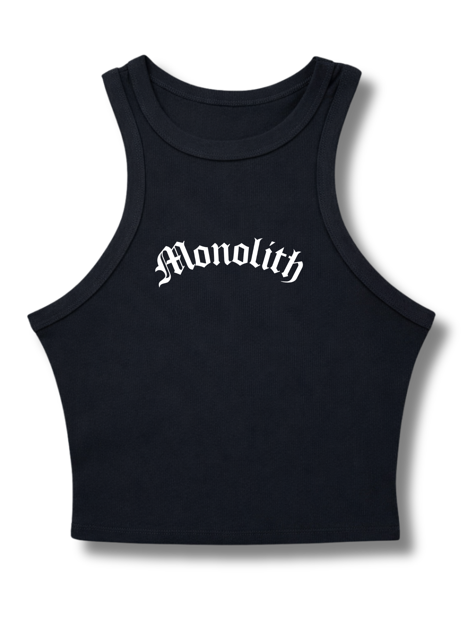 Women’s Gothic Ribbed Racerback Crop Tank