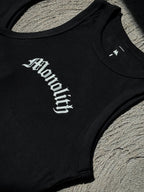 Women’s Gothic Ribbed Racerback Crop Tank