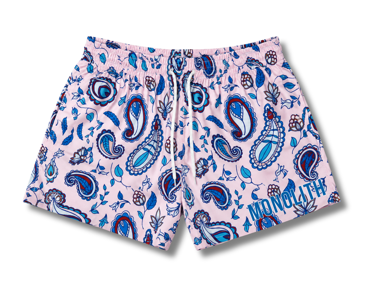 Blush Paisley Dual-Layer Mesh Shorts