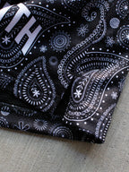 Obsidian Paisley Dual-Layer Mesh Shorts