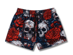 Skull Bloom Dual-Layer Mesh Shorts