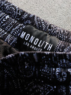 Obsidian Paisley Dual-Layer Mesh Shorts
