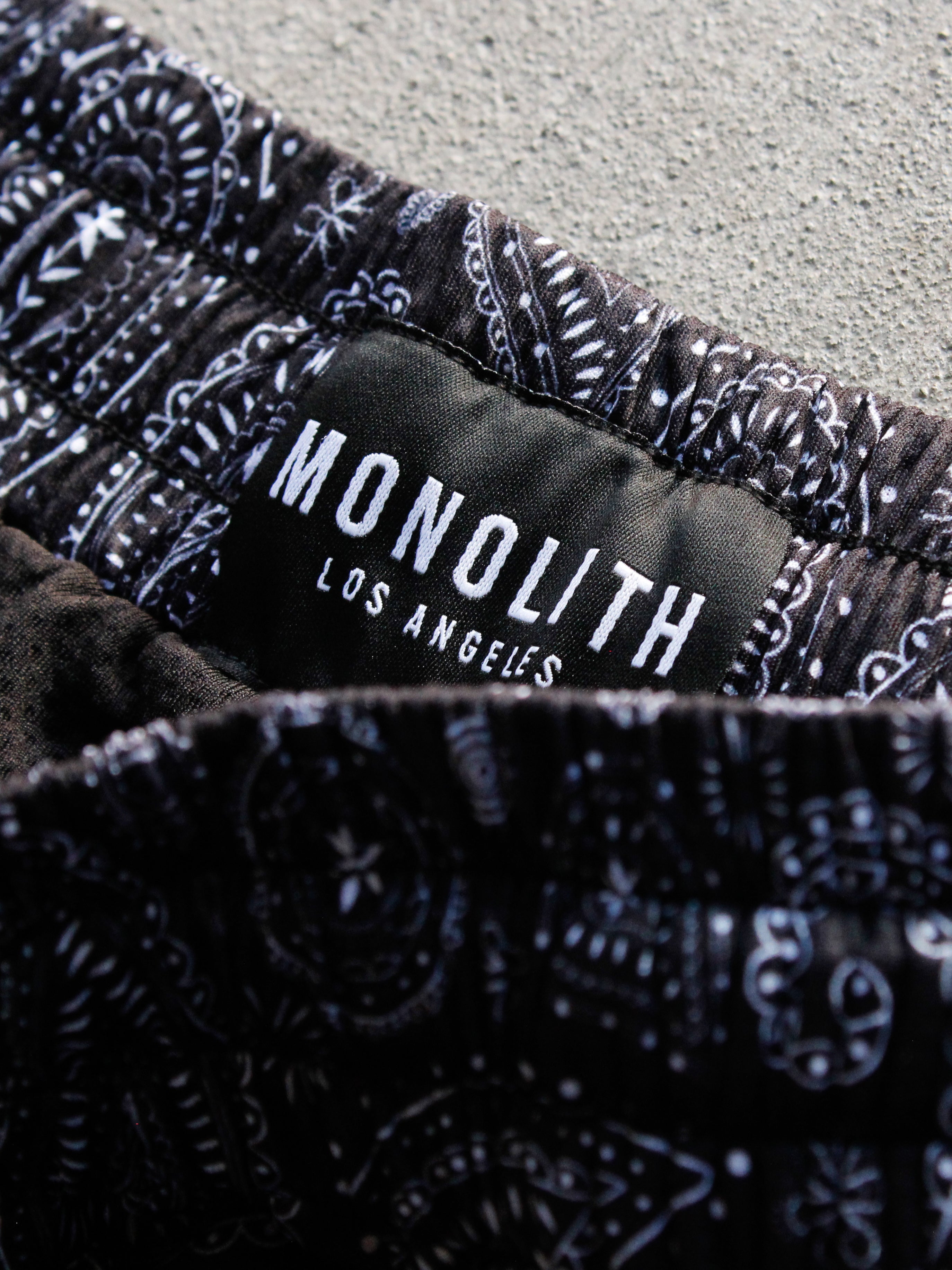 Obsidian Paisley Dual-Layer Mesh Shorts