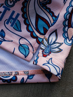 Blush Paisley Dual-Layer Mesh Shorts