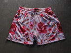 Ivory Bloom Dual-Layer Mesh Shorts